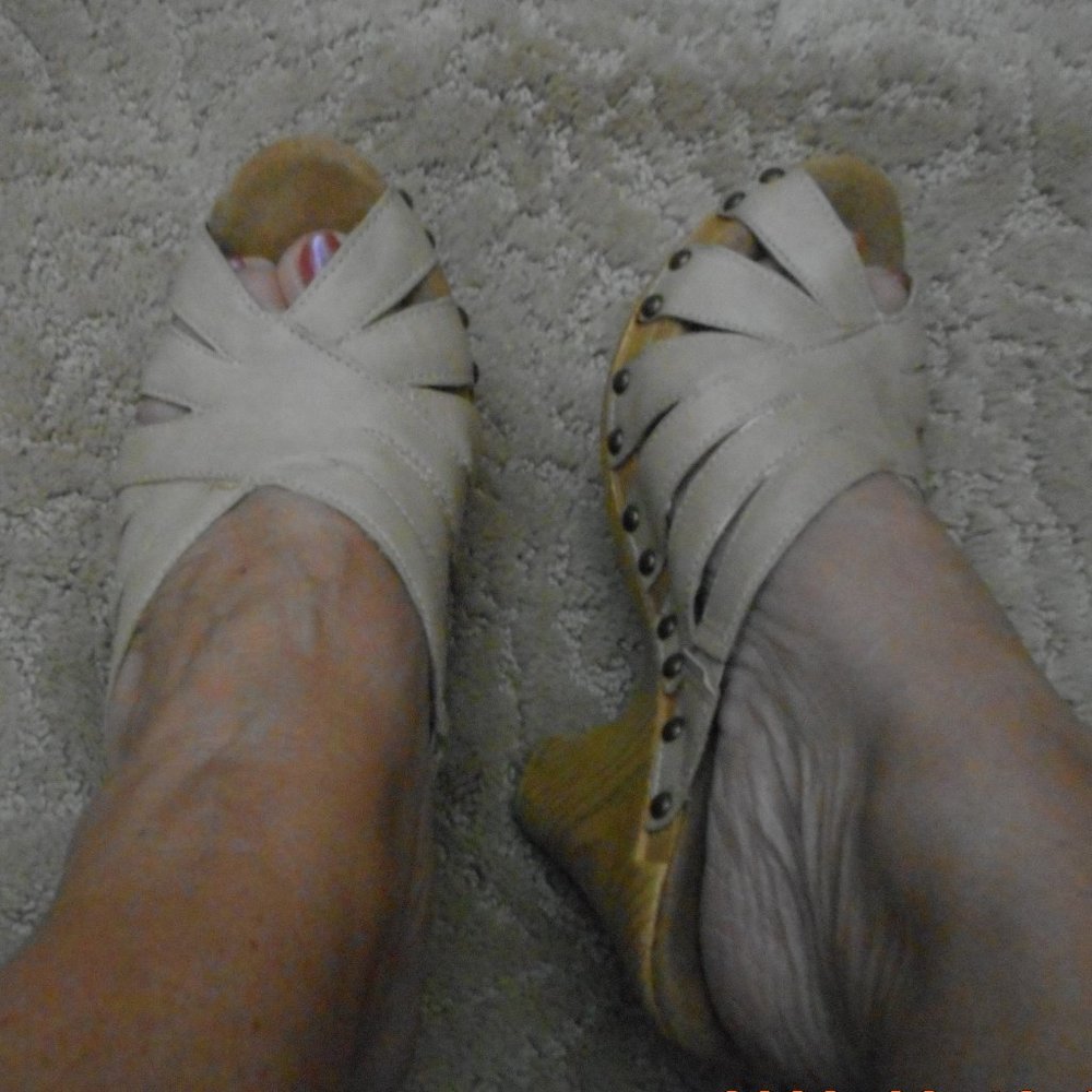 Tan Open Toe by Bass